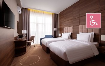 Номер Deluxe + с 2 односпальными кроватями (номер для людей с ограниченными возможностями): Фотография 4