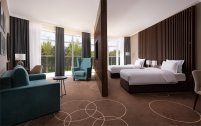 Номер Executive Suite Great с двуспальной кроватью, двумя односпальными кроватями: Фотография 8