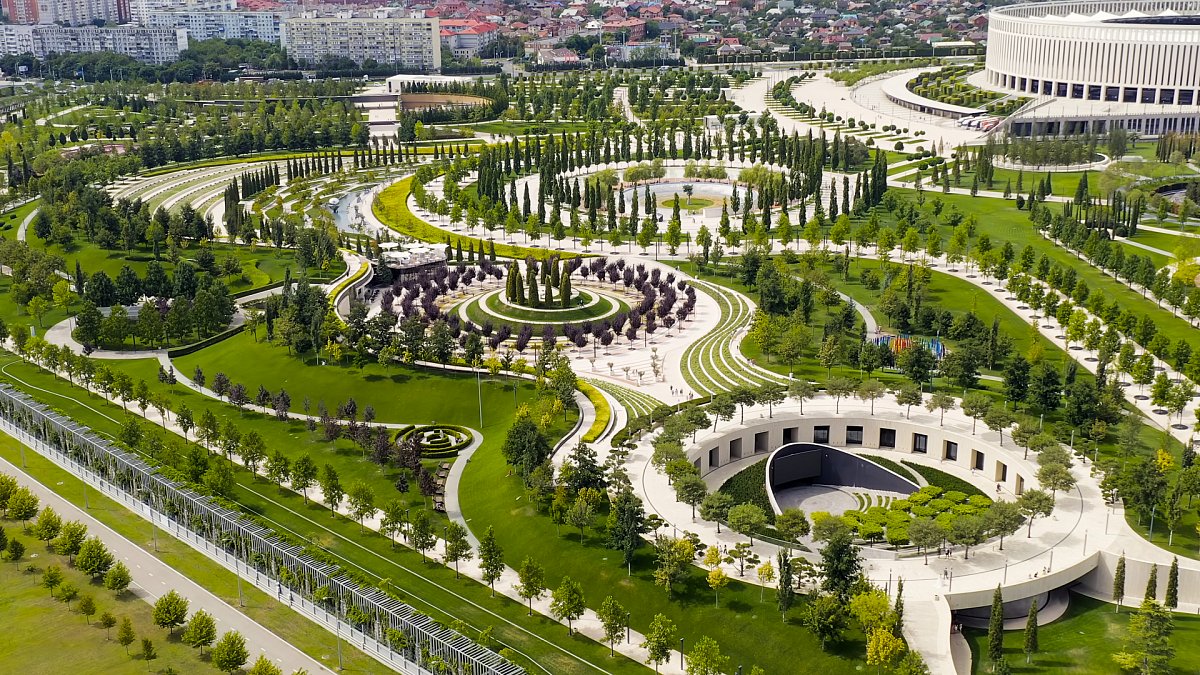 Панорамный вид на парк